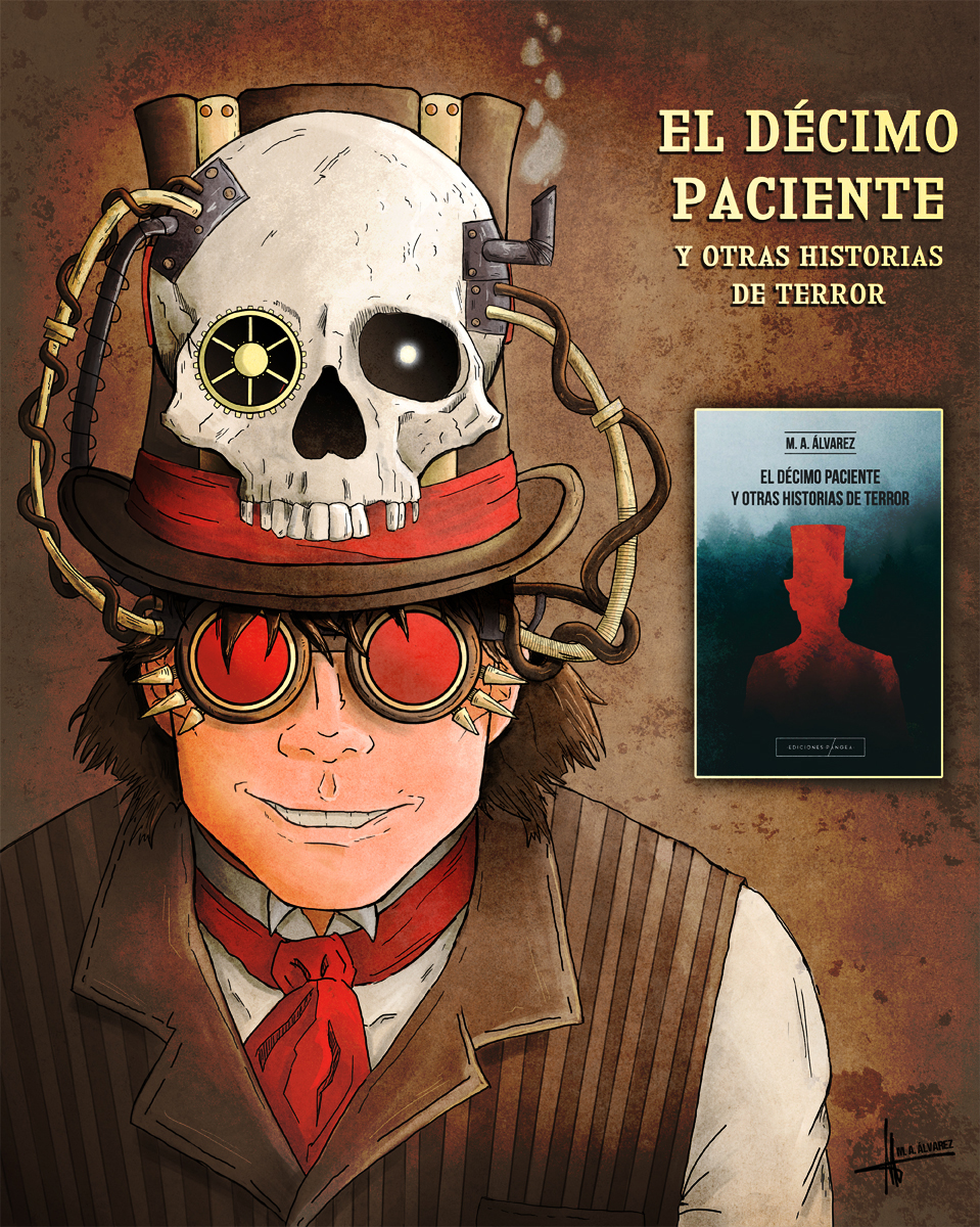 Ilustración Steampunk Libro El décimo paciente y otras historias de terror