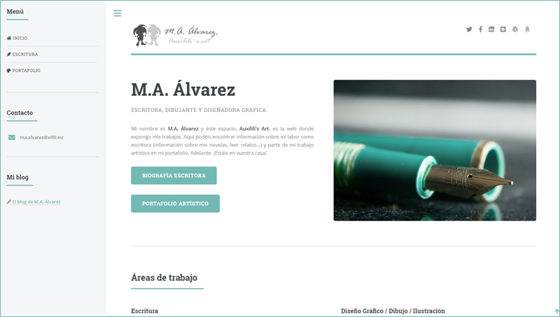 M.A. Álvarez. Escritora, dibujante y diseñadora gráfica