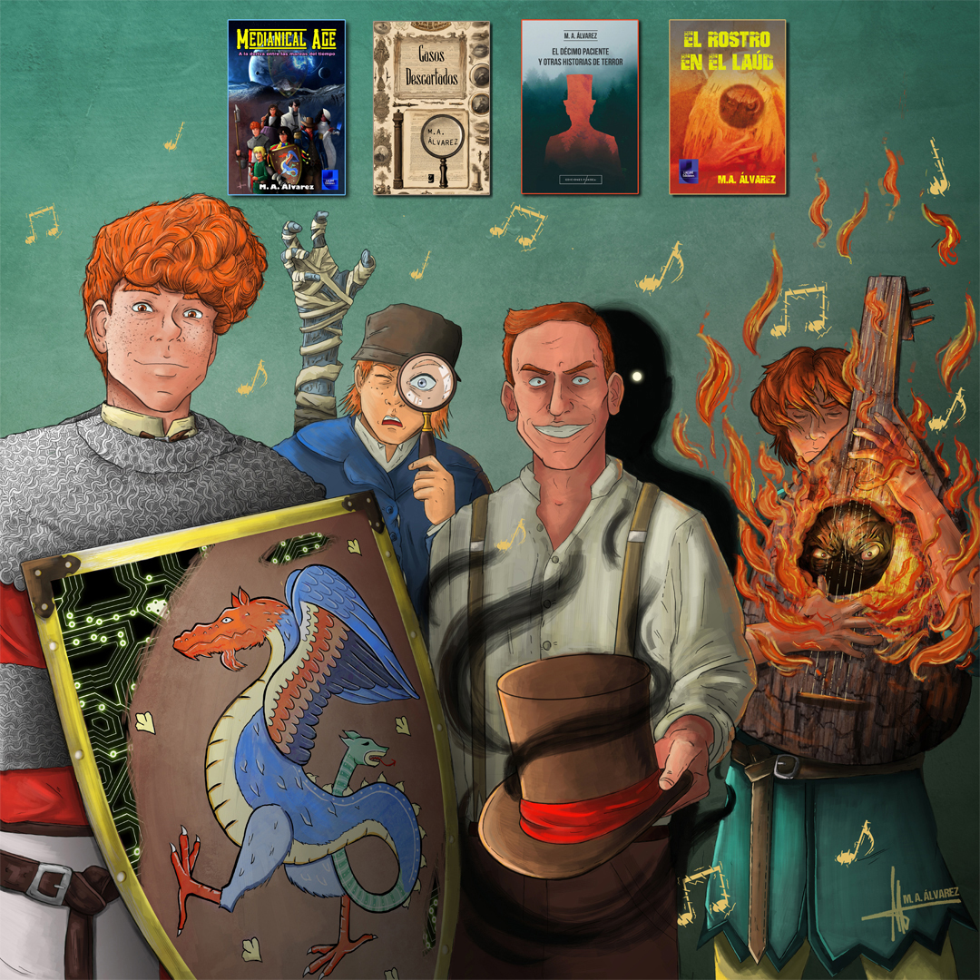 Red-haired characters in the novels of M.A. Álvarez